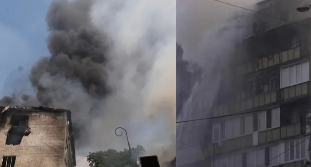 Zdjęcie z ataku Rosji na Ukrainę