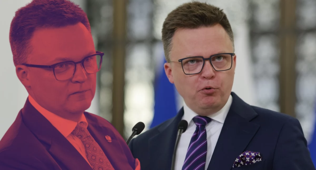 Zdjęcie Szymona Hołowni. Lider Polski 2050 traci poparcie