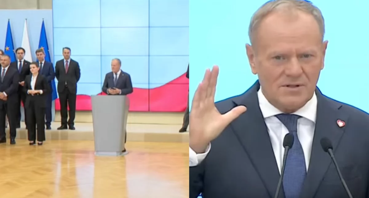 Zdjęcie Donalda Tuska wystąpienia o zmianach w rządzie