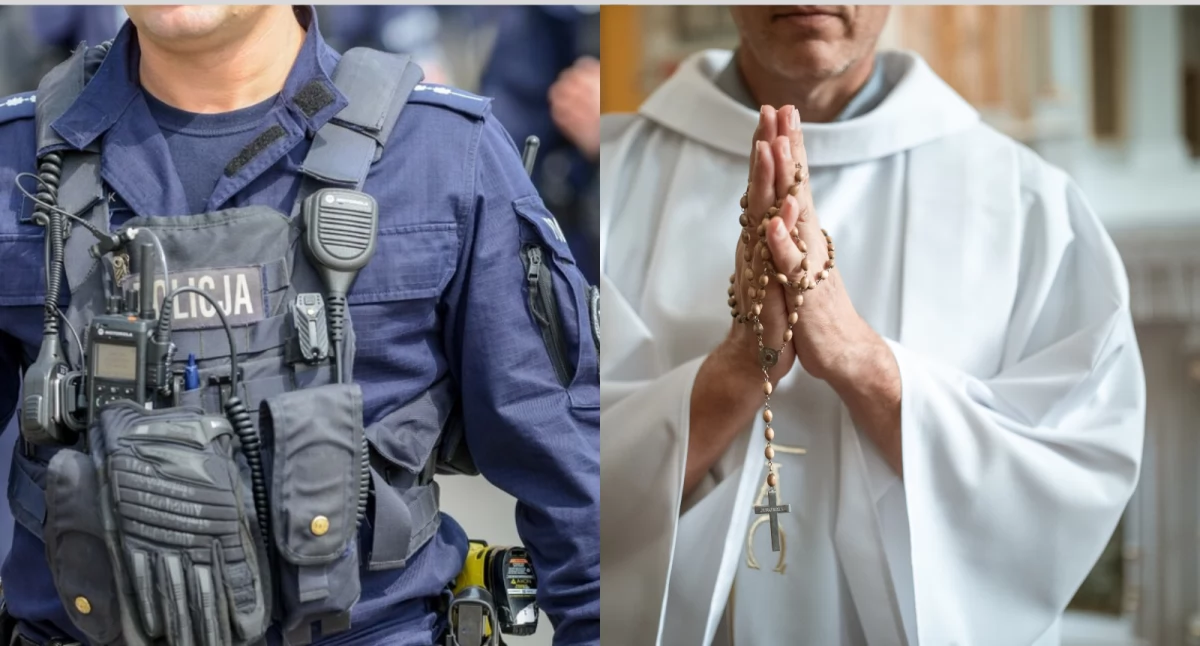 Zdjęcie poglądowe. Ksiądz zatrzymany przez policję – podejrzany o podpalenie bezdomnego
