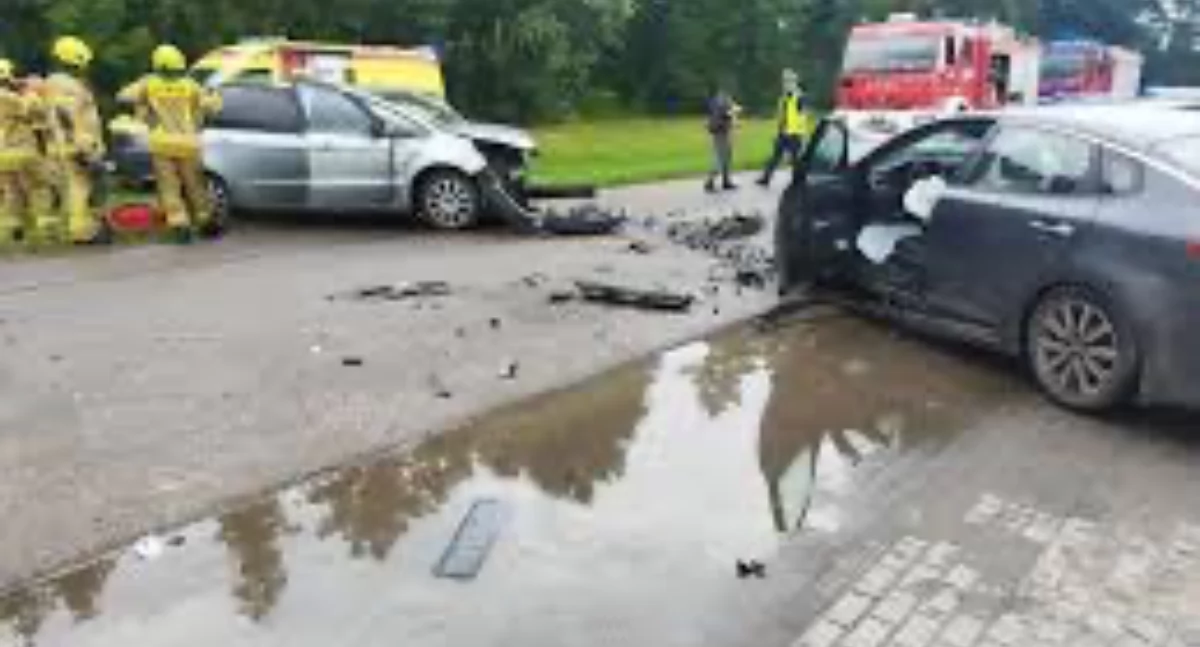 Wypadek samochodowy w okolicach Wołomina