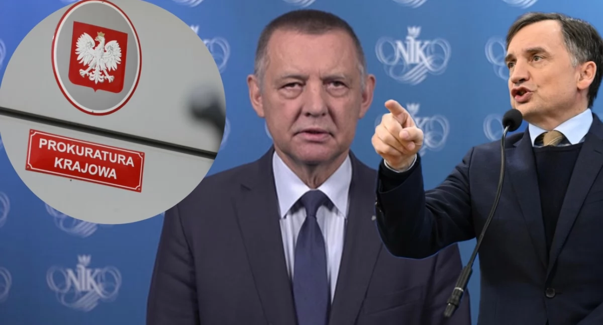 Marian Banaś i NIK zakończyli kontrolę w Funduszu Sprawiedliwości. Po prawej Zbigniew Ziobro