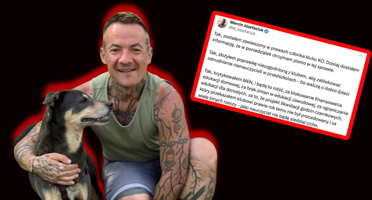 Zdjęcie Marcina Józefaciuka. Poseł KO zawieszony
