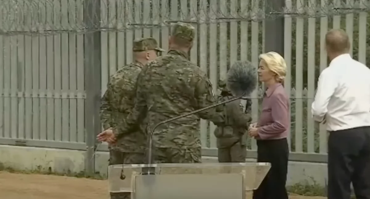 Ursula von der Leyen na granicy polsko-białoruskiej zapowiedziała potrojenie wydatków na inwestycje w zaporę 