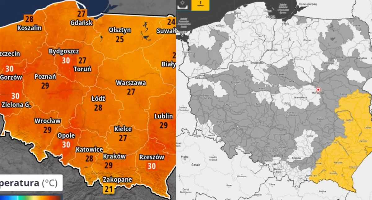 Prognoza pogody: burze z gradem i gęsta mgła – alerty IMGW