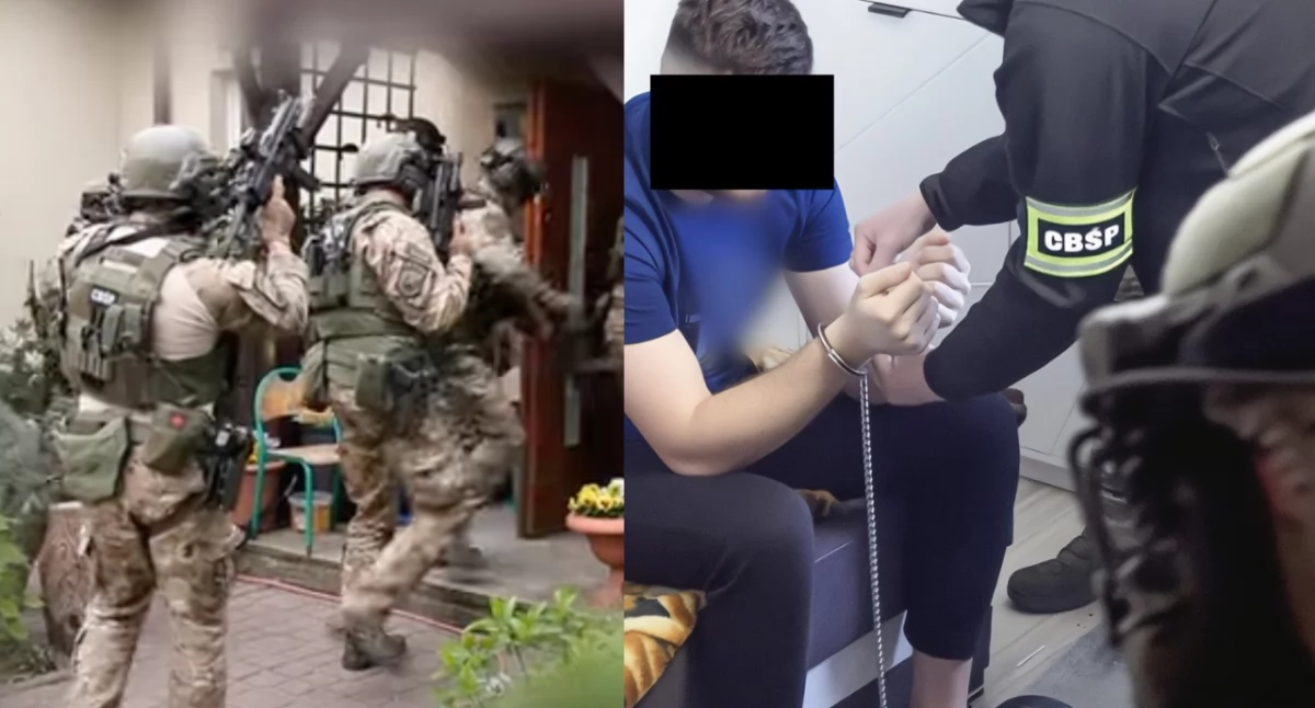 Zdjęcie z zatrzymania dillerów przez CBŚP