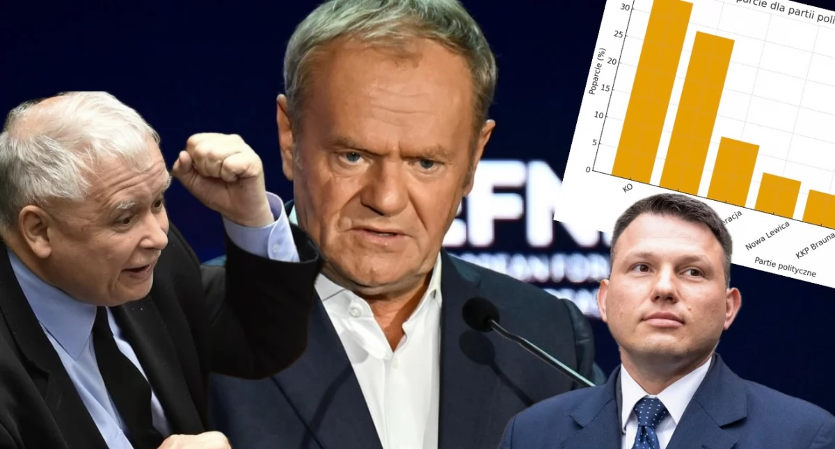 Najnowszy sondaż partyjny. Poparcie dla partii politycznych – Koalicja Obywatelska wygrywa, PiS i Konfederacja trasą poparcie