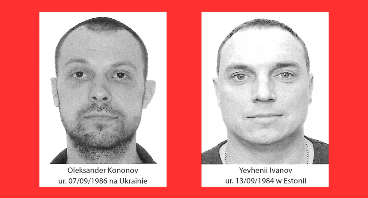 Zdjęcia J. Iwanowem i O. Kononowem poszukiwani listem gończym