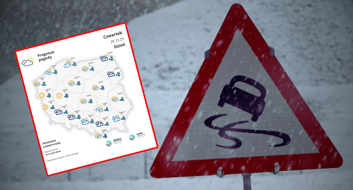 Silny mróz w górach i marznące opady na wschodzie Polski