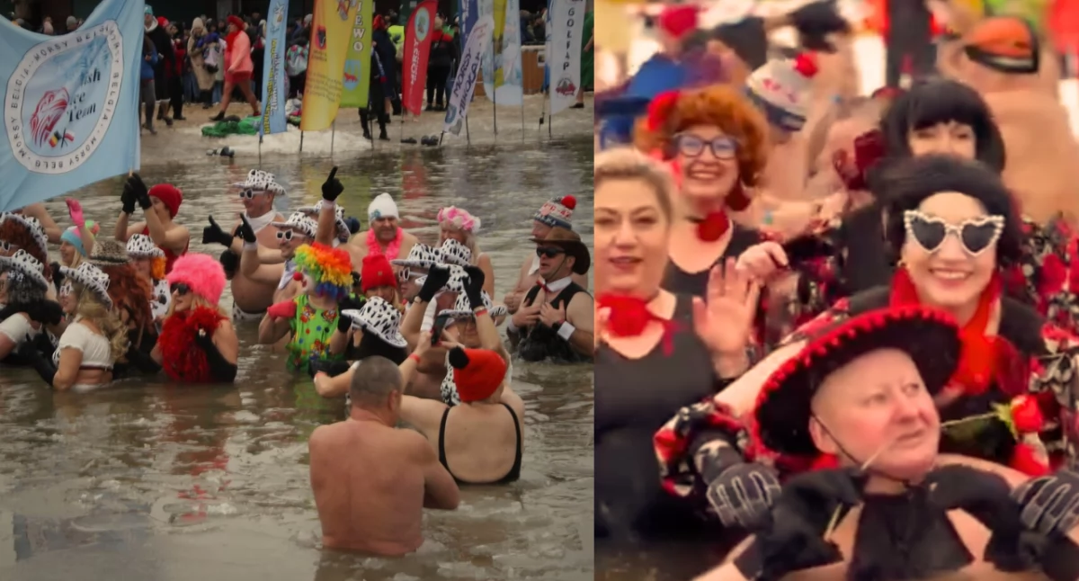 Morsowanie w Zalewie Arkadia. Lodowata woda, śnieg i silny mróz