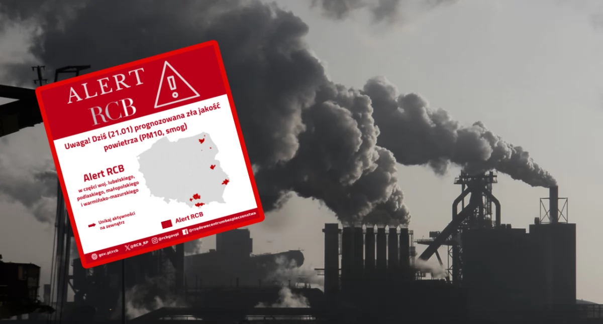 Wydano alert w kilku województwach dotyczące przekroczenia stężenia PM10