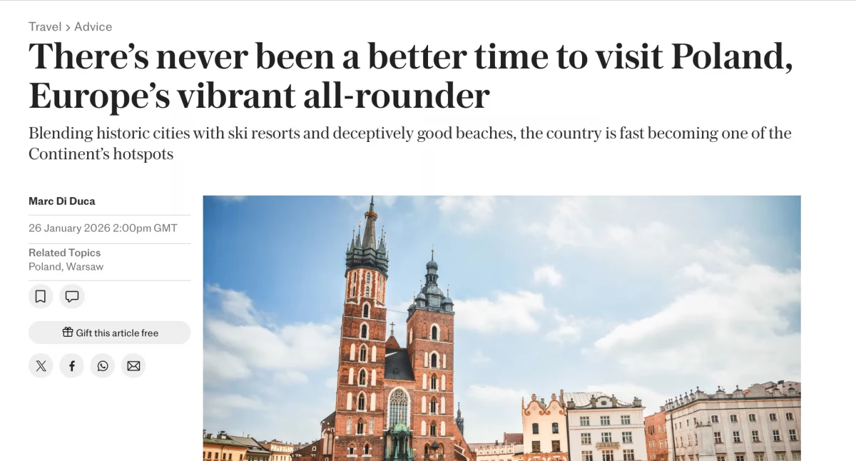 Brytyjczycy odkrywają Polskę. „The Telegraph” zachwycony miastami, górami i Bałtykiem