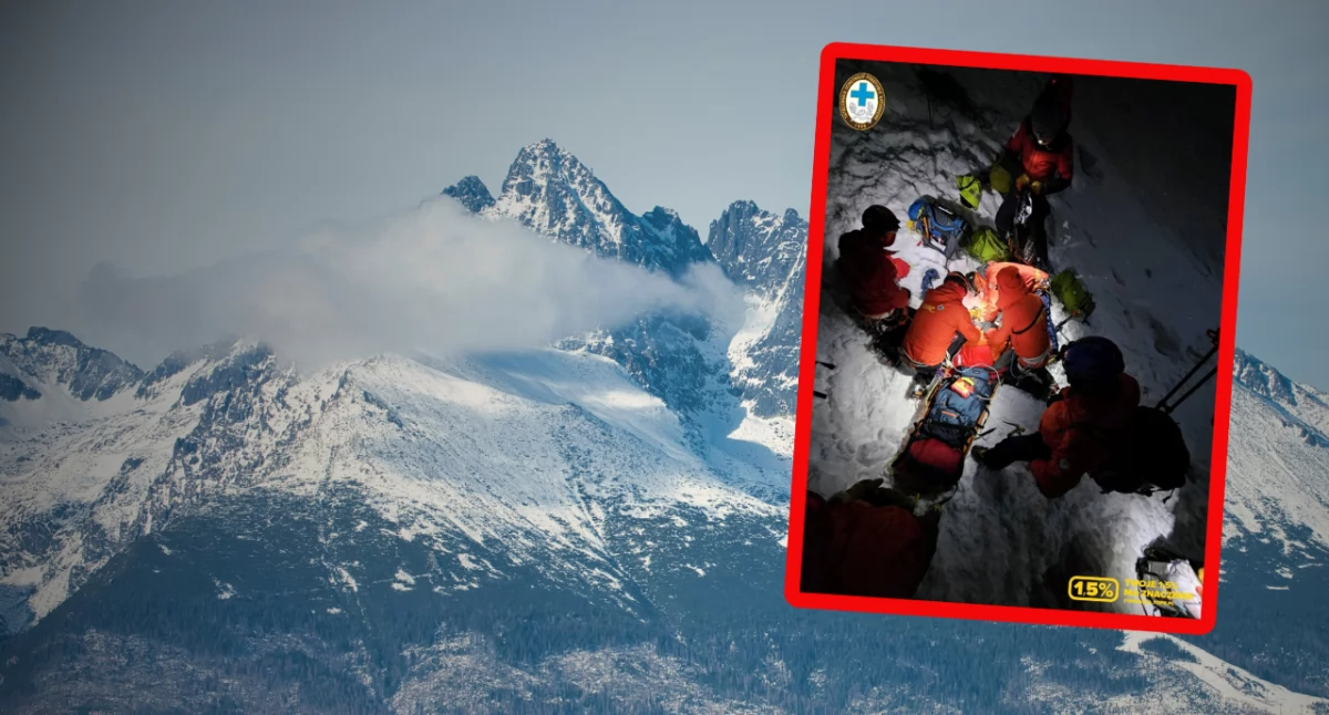 Dramatyczna akcja ratunkowa w Tatrach. Turyści spadli Lodowym Żlebem, korzystali z Google Maps