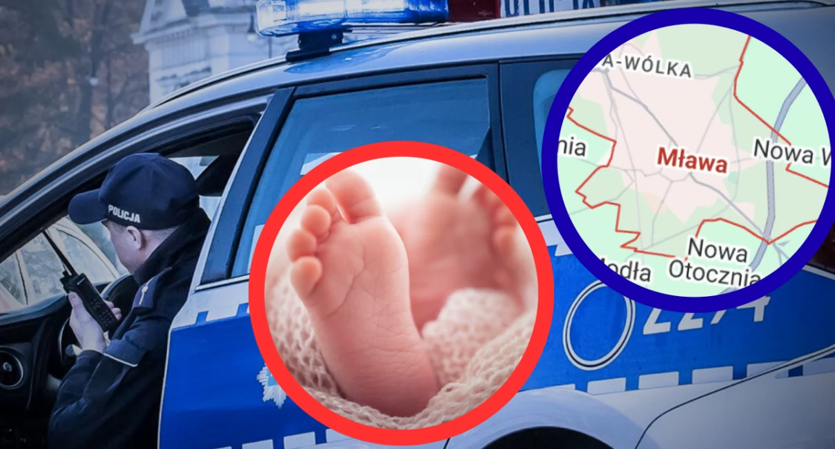 W Mławie zatrzymano kobietę, która ukryła dziecko w szafie. Noworodek został przewieziony do szpitala