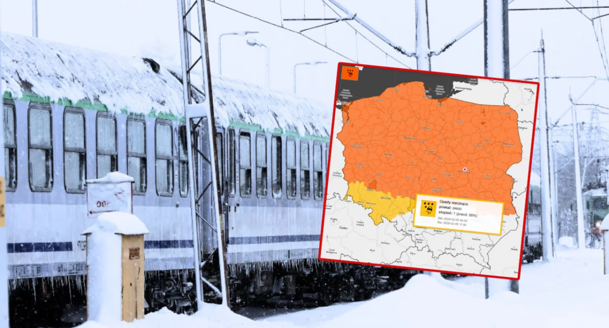 Marznący deszcz i opóźnienia pociągów – jest alert RCB