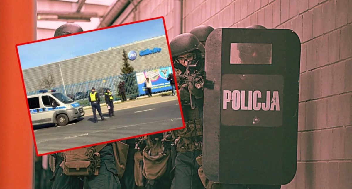 Były pracownik oddał strzał w zakładzie Gillette w Łodzi. Policja otoczyła teren