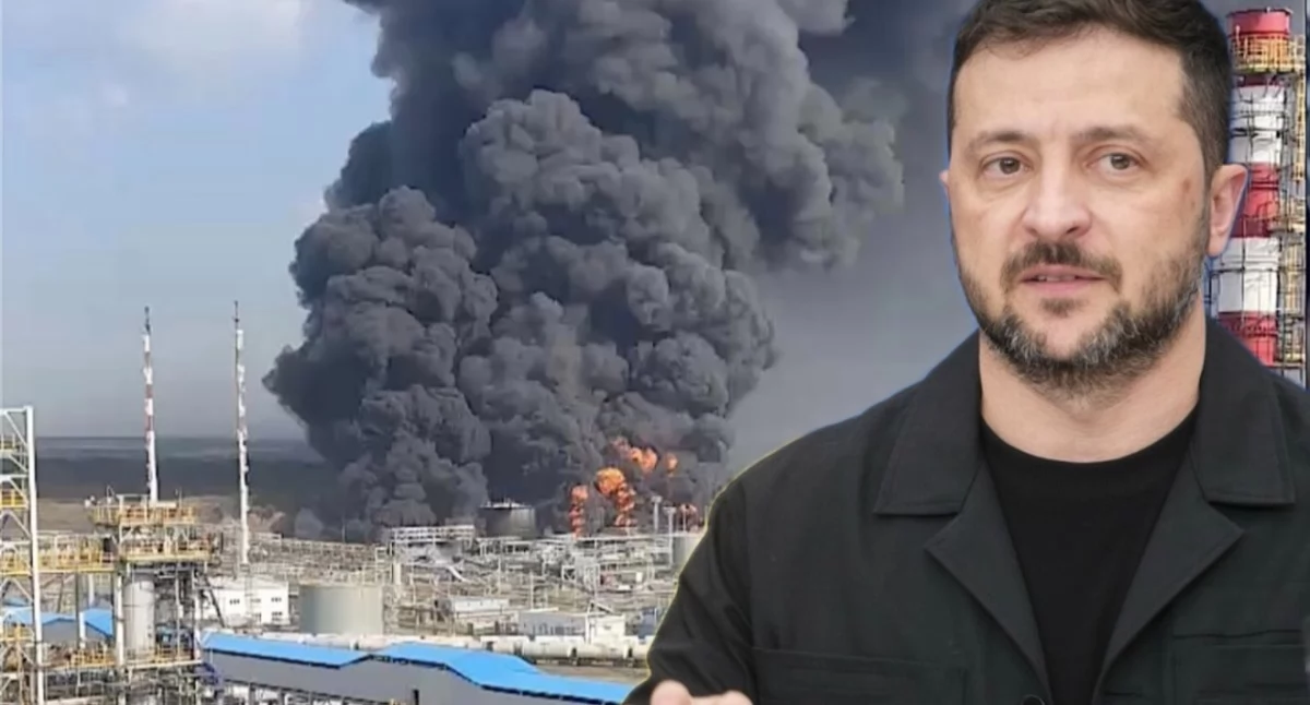 Port w Tuapse po ataku dronów. Pożar i zniszczenia infrastruktury