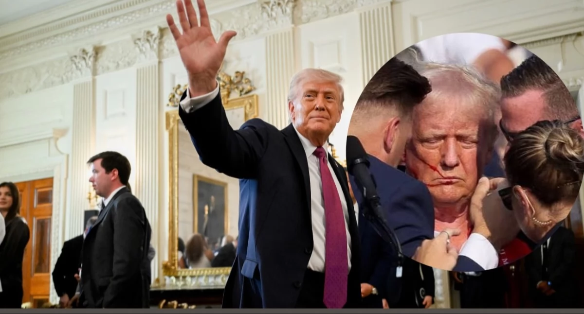 Donald Trump ewakuowany przez Secret Service po strzałach w hotelu Hilton w Waszyngtonie podczas gali Stowarzyszenia Korespondentów Białego Domu.