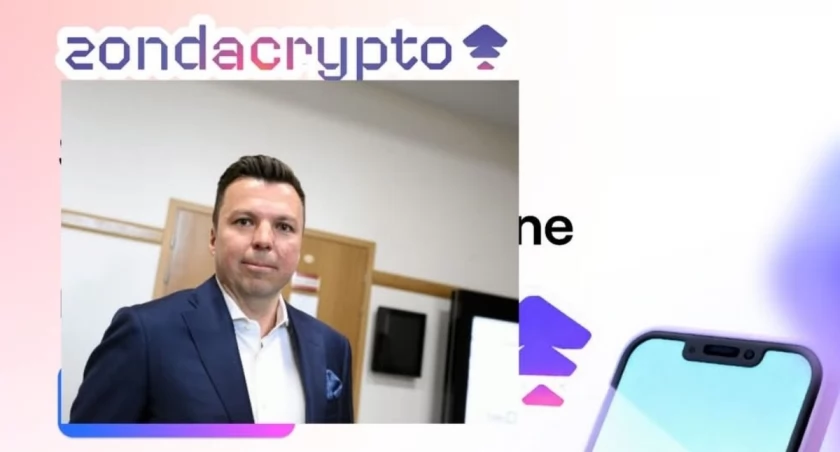  Marek Falenta, skazany organizator afery podsłuchowej, oraz logo giełdy kryptowalut Zondacrypto — dawniej BitBay. Według Oko Press człowiek z otoczenia Falenty był jedynym właścicielem maltańskiej spółki operującej giełdą.
