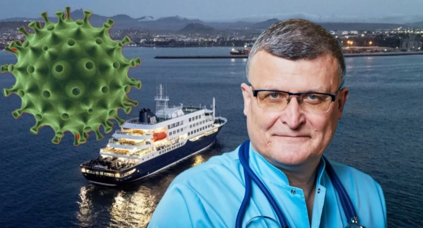 Grzesiowski: Polak pod nadzorem GIS po hantawirusie z MV Hondius, bezobjawowy. Polski kapitan Dobrogowski zdrowy. Statek płynie na Teneryfę, szef WHO Tedros leci na miejsce.