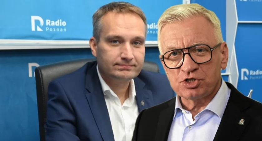 Mariusz Wiśniewski — odwołany wiceprezydent Poznania, założyciel stowarzyszenia Poznań Jutra — podczas konferencji prasowej zapowiadającej nową inicjatywę społeczno-samorządową, maj 2026