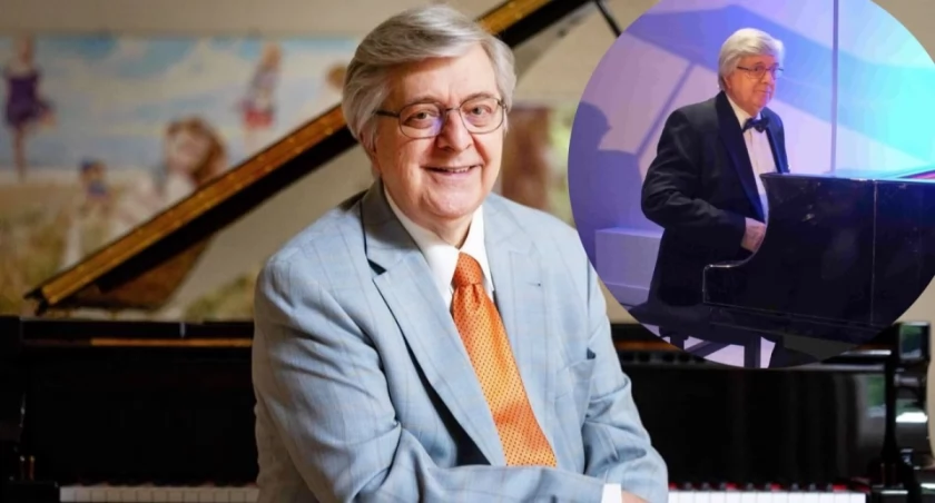 Piotr Paleczny — wybitny polski pianista i pedagog, laureat VIII Konkursu Chopinowskiego 1970, profesor UMFC w Warszawie — podczas jubileuszu 80. urodzin, 10 maja 2026 roku