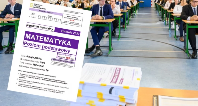 Maturzyści podczas egzaminu z matematyki rozszerzonej w 2026 roku – sala egzaminacyjna