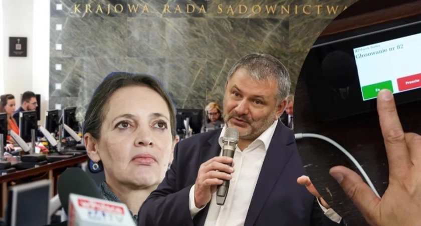 Oficjalna lista 15 sędziów wybranych przez Sejm do Krajowej Rady Sądownictwa w maju 2026 roku — kandydaci popierani przez stowarzyszenia Iustitia i Themis oraz Łukasz Piebiak zgłoszony przez PiS.