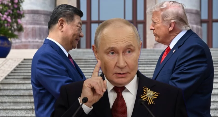 Xi Jinping i Władimir Putin podczas szczytu w Wielkiej Hali Ludowej w Pekinie – ogłoszenie nowego etapu współpracy chińsko-rosyjskiej, maj 2026