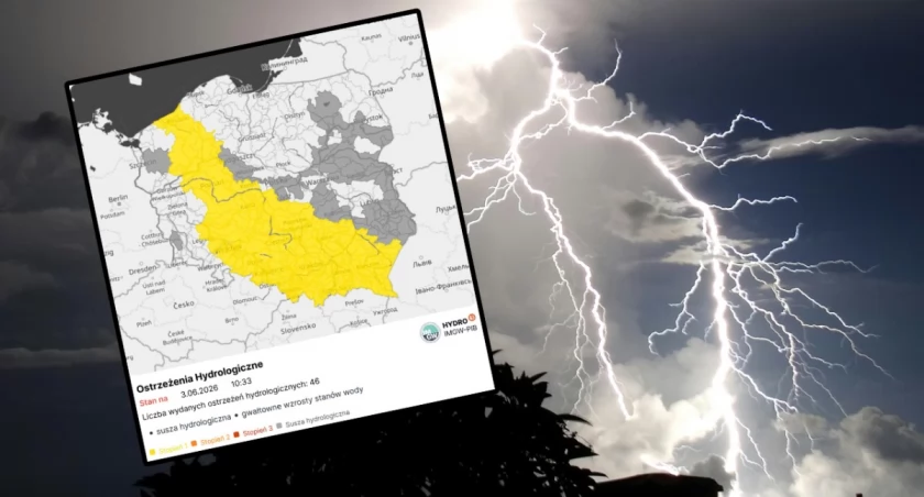 Alerty IMGW dla południowej i zachodniej Polski. Możliwe gwałtowne wezbrania rzek i lokalne podtopienia