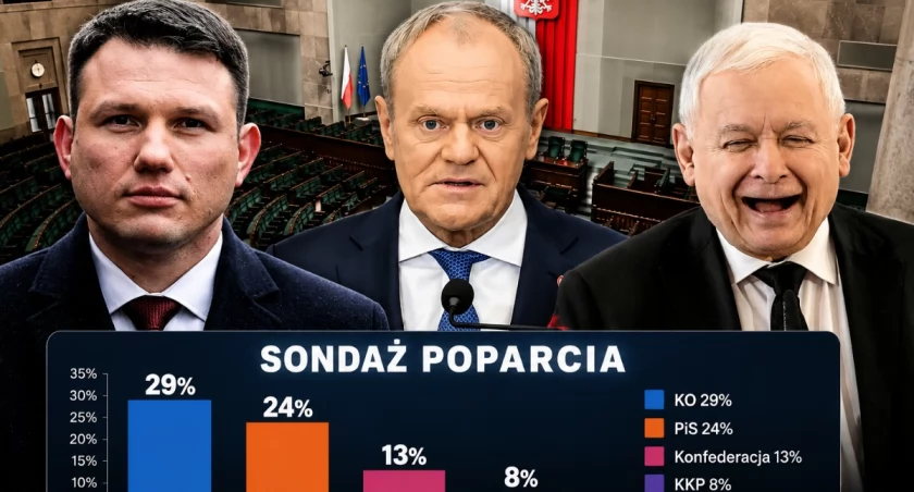 KO na prowadzeniu przed PiS. Najnowszy sondaż pokazuje układ sił