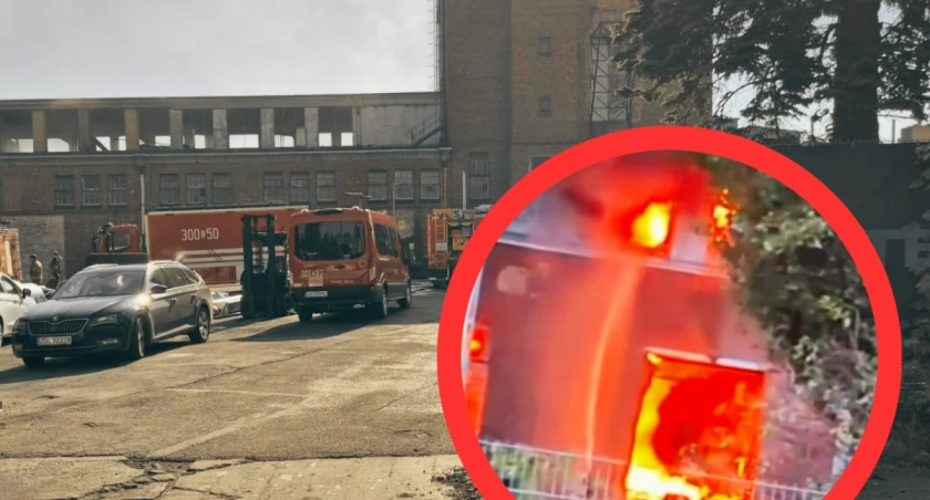 Sześć zastępów straży pożarnej działało przy pożarze zakładu recyklingu opon w Szczecinie. Nie ma zagrożenia dla mieszkańców