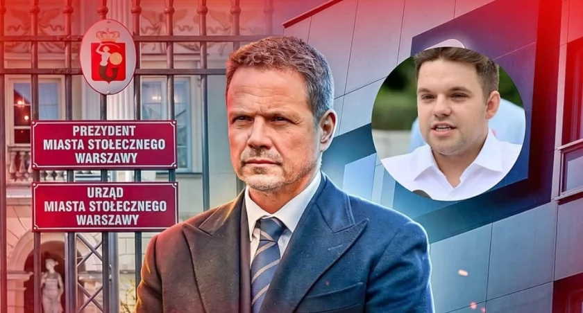 Rafał Trzaskowski i Dawid Kacprzyk. Podczas sesji Rady Warszawy prezydent stolicy tłumaczył kulisy afery wokół Szpitala Południowego, audytu i tzw. saloniku VIP