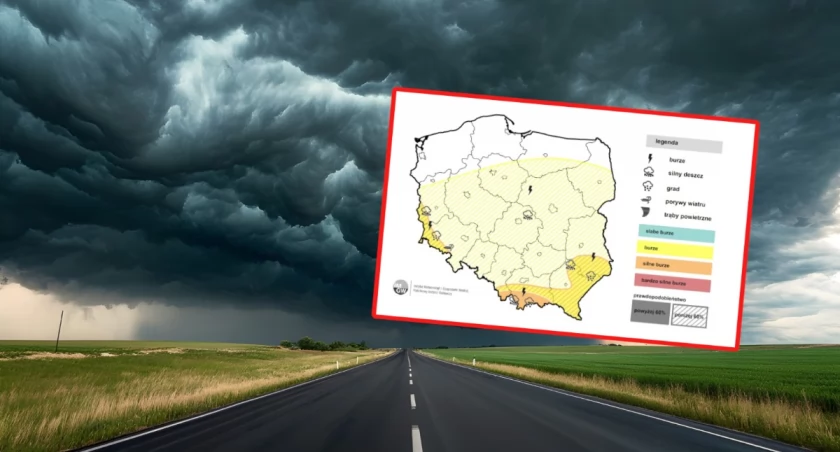 IMGW oraz RCB ostrzegają mieszkańców wielu województw przed groźną pogodą