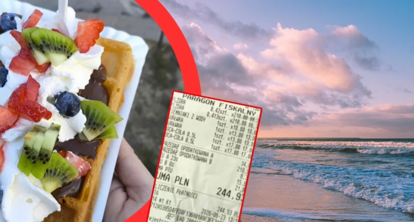 Ceny w lokalu gastronomicznym nad Bałtykiem, dorsz z frytkami i gofr z owocami w sezonie 2026