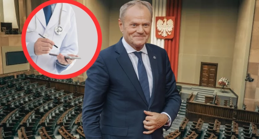 Premier Donald Tusk podczas konferencji prasowej w Paryżu, zapowiedź reformy ochrony zdrowia w Polsce