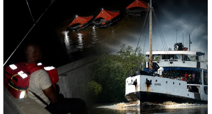 Akcja ratunkowa u wybrzeży Gujany po przewróceniu się promu MV Barima z pasażerami na pokładzie