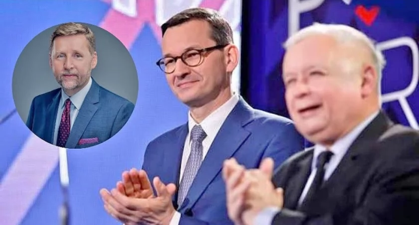 Mateusz Morawiecki i Jarosław Kaczyński na wspólnej konwencji PiS, zanim ich relacje wybuchły otwartym konfliktem o stowarzyszenie Rozwój Plus. Prof. Marek Migalski uważa, że rozpad tej partii jest prawie nieunikniony