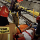Pożar metra linii M1 w Warszawie – zdjęcia z akcji ratunkowej