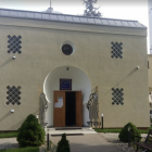 Wejście główne do meczetu Muzułmanie w Gdańsku modlą się przed meczetem im....