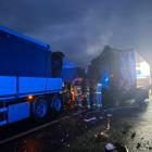 Wypadek na autostradzie A2 w Łódzkiem – zderzenie ciężarówek. Zdjęcia z miejsca zdarzenia 