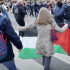protest przeciwko wojnie w Strefie Gazy. Wielka manifestacja propalestyńska w Hiszpani 