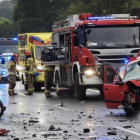 Zdjęcia z PSP Bielsko-Biała. Wypadek na drodze ekspresowej S52