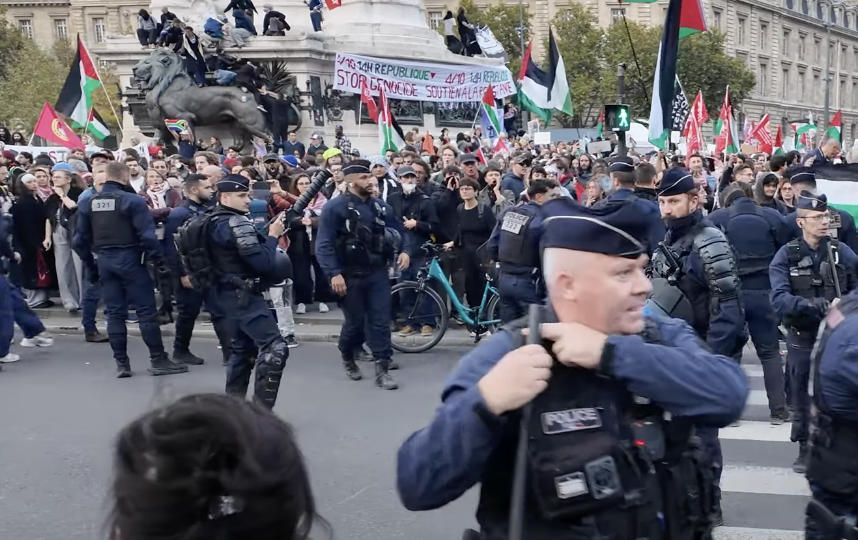 Propalestyński protest w Hiszpanii 