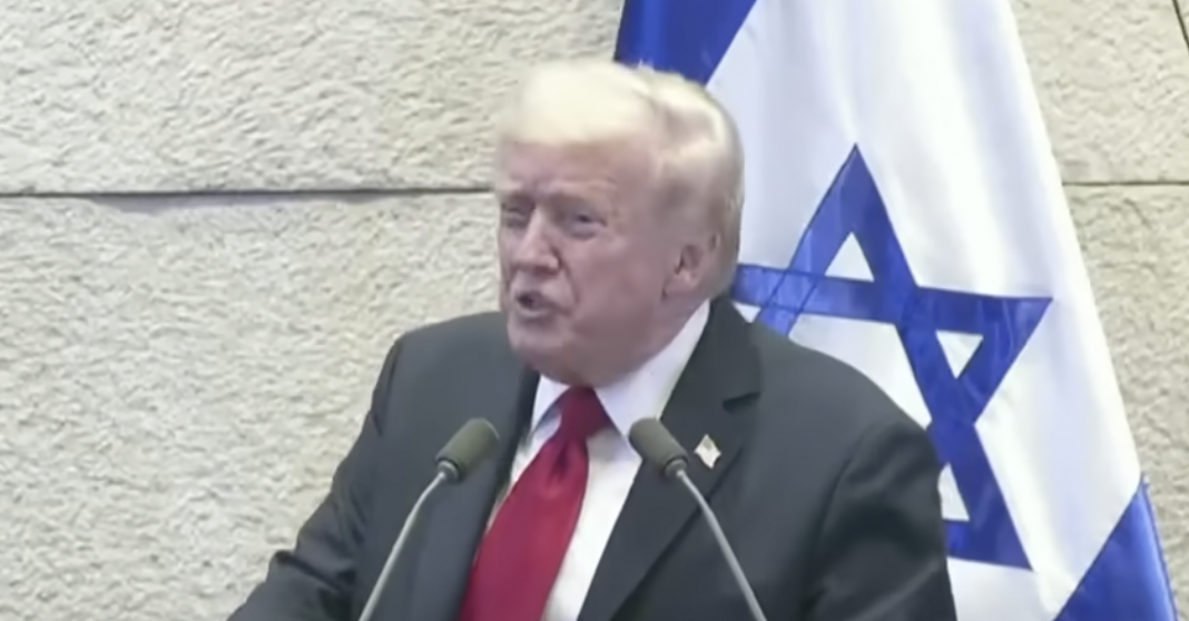 Donald Trump w izraelskim Knesecie 