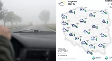 Prognoza pogody w Polsce: IMGW ostrzega kierowców przed mgłami. Deszcz i niskie temperatury