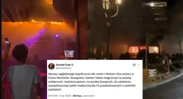Pożar w Crans-Montanie w Szwajcarii. Premier Donald Tusk oferuję opiekę medyczną dla 14 osób
