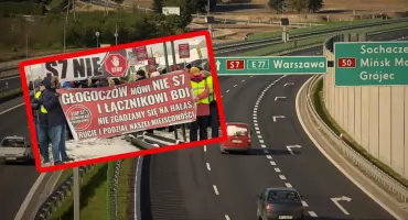 Protest na zakopiance. Mieszkańcy Mogilan przeciwko nowej trasie S7