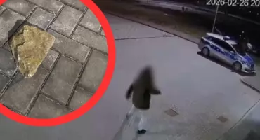 Grodków: 32-latek rzucił kamieniem w drzwi komisariatu. Grozi mu do 5 lat więzienia