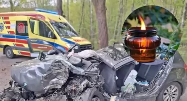 BMW 22-latka dachowało na łuku drogi. Cztery ofiary śmiertelne, wśród nich 12-latka